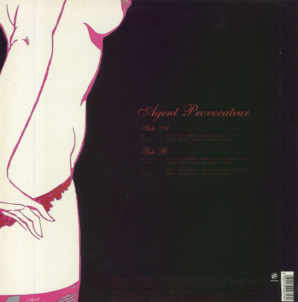 Siobhan Fahey She's Lost Control - Signed UK 12" vinyl single (12 inch record / Maxi-single) 5050159028160