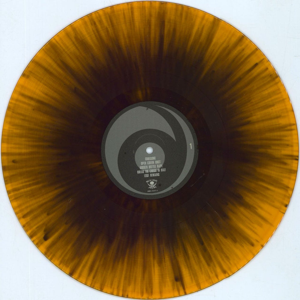 Six Feet Under Crypt of the Devil - Orange and Brown Splatter Vinyl German vinyl LP album (LP record) 5OZLPCR806341