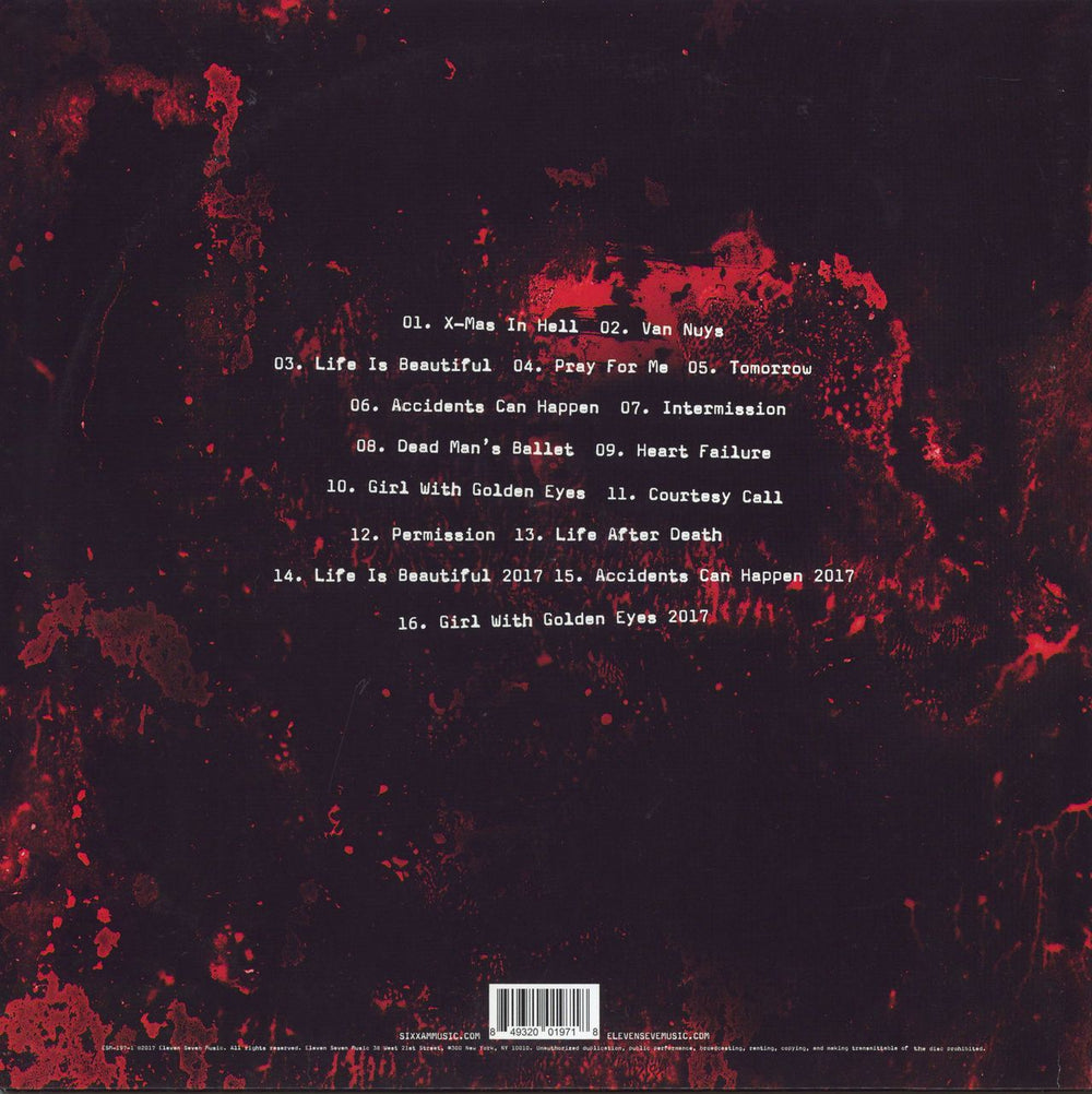 Sixx:AM The Heroin Diaries Soundtrack - Red & Black Marbled Vinyl US 2-LP vinyl record set (Double LP Album) 849320019718