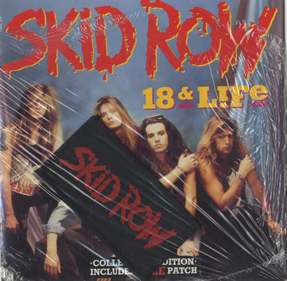 Skid Row (80s) 18 & Life + Patch UK 7" vinyl single (7 inch record / 45) A8883X