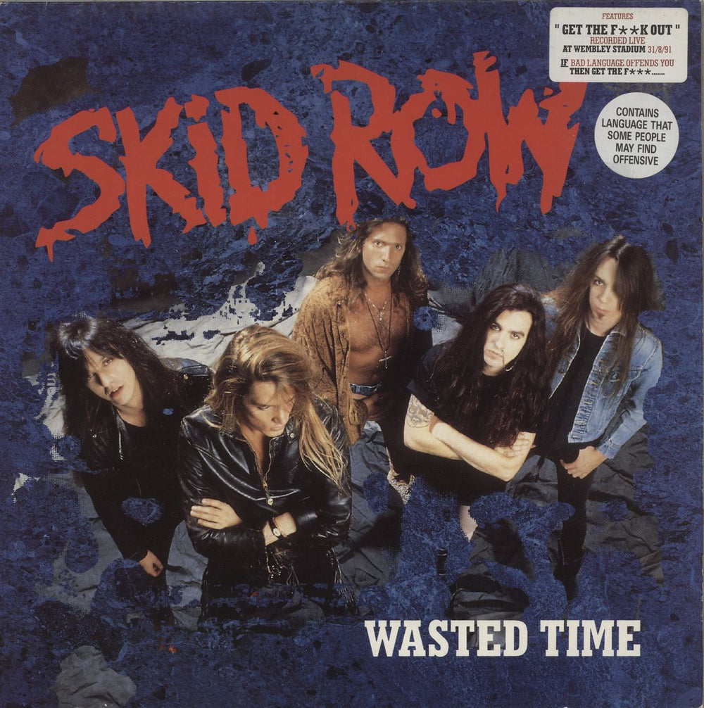 Skid Row (80s) Wasted Time UK 12" vinyl single (12 inch record / Maxi-single) A7570TW