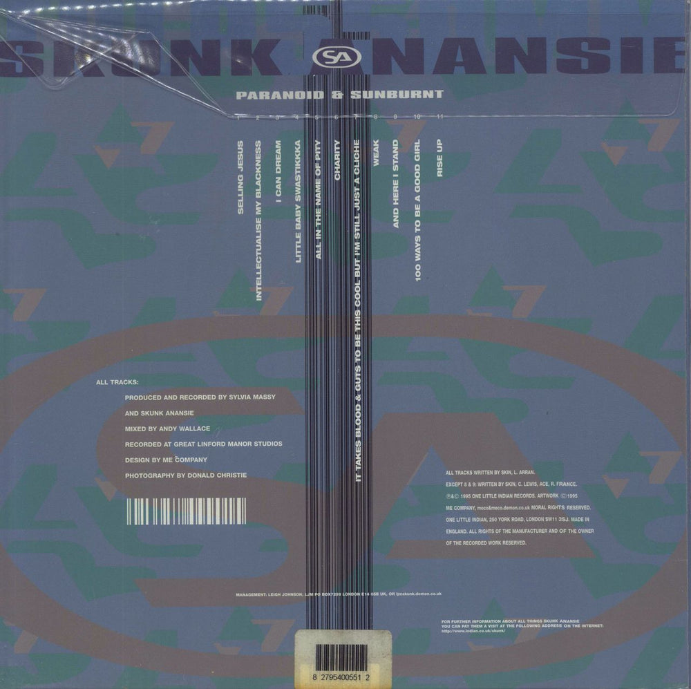 Skunk Anansie Paranoid & Sunburnt - DMM - 200gm Vinyl + Numbered UK 2-LP vinyl record set (Double LP Album) 5016958099015