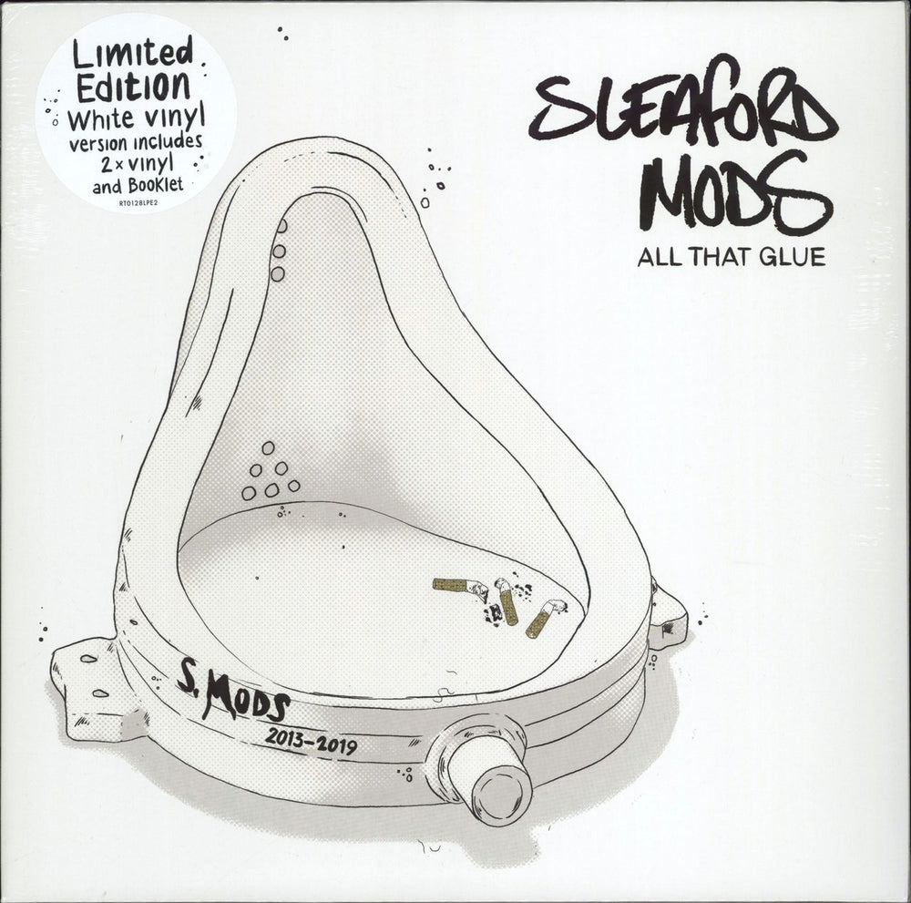Sleaford Mods All That Glue - White Vinyl - Sealed UK 2-LP vinyl record set (Double LP Album) RT0128LPE2