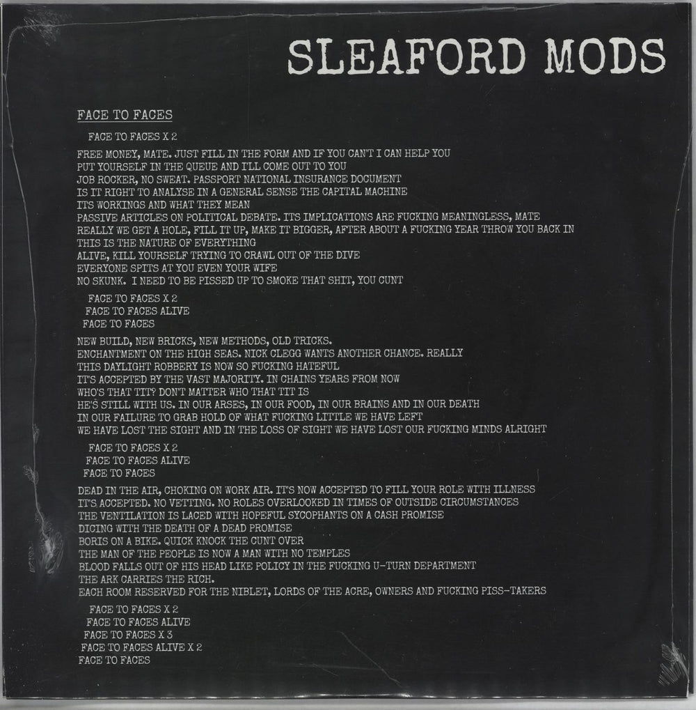 Sleaford Mods Nations / Face To Faces - Sealed UK 7" vinyl single (7 inch record / 45) 5060410900166