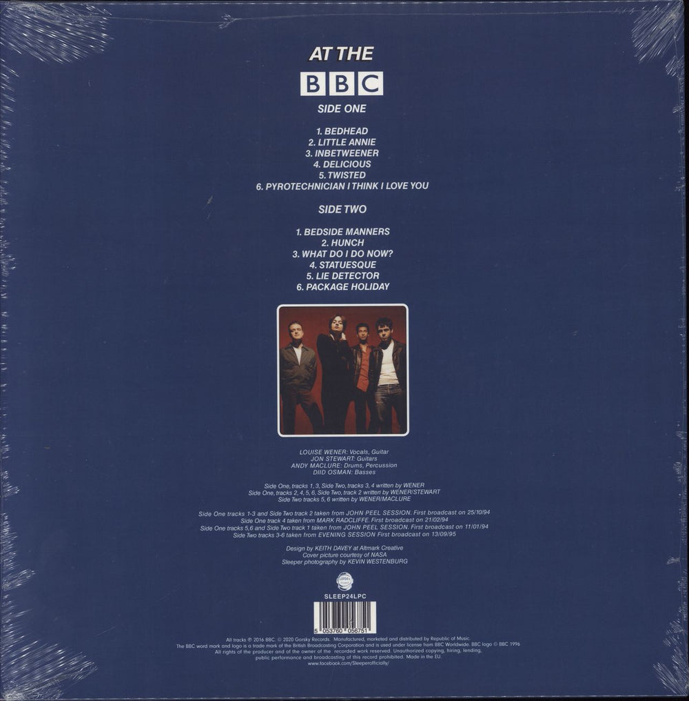 Sleeper At The BBC - Blue Vinyl UK vinyl LP album (LP record) 5053760056751