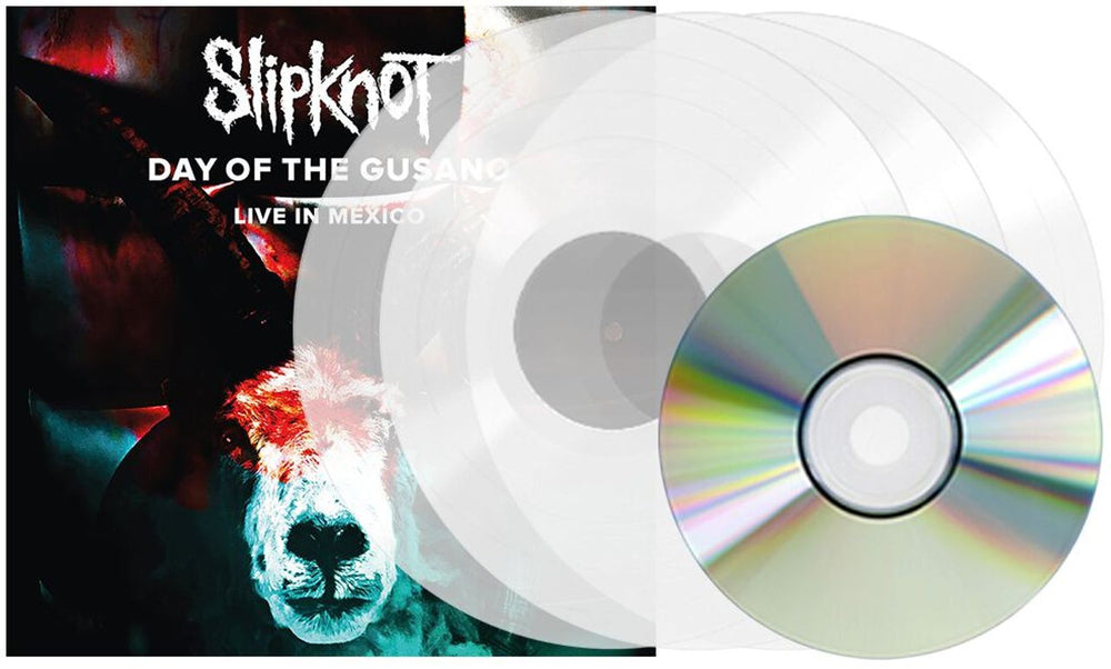 Slipknot Day Of The Gusano: Live In Mexico - Clear Vinyl + DVD - Sealed UK 3-LP vinyl record set (Triple LP Album) PKT3LDA786860