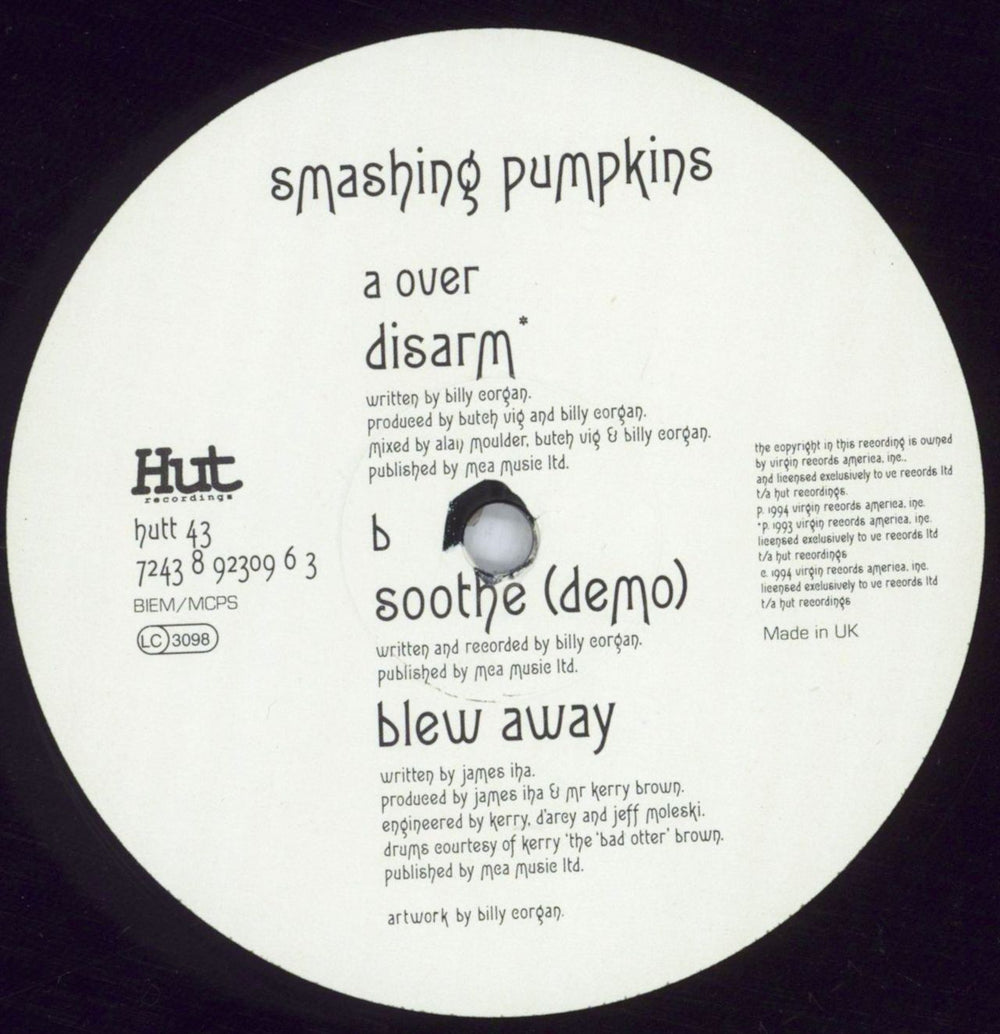 Smashing Pumpkins Disarm - Hype & Promo Stickered UK Promo 12" vinyl single (12 inch record / Maxi-single) SMP12DI824156