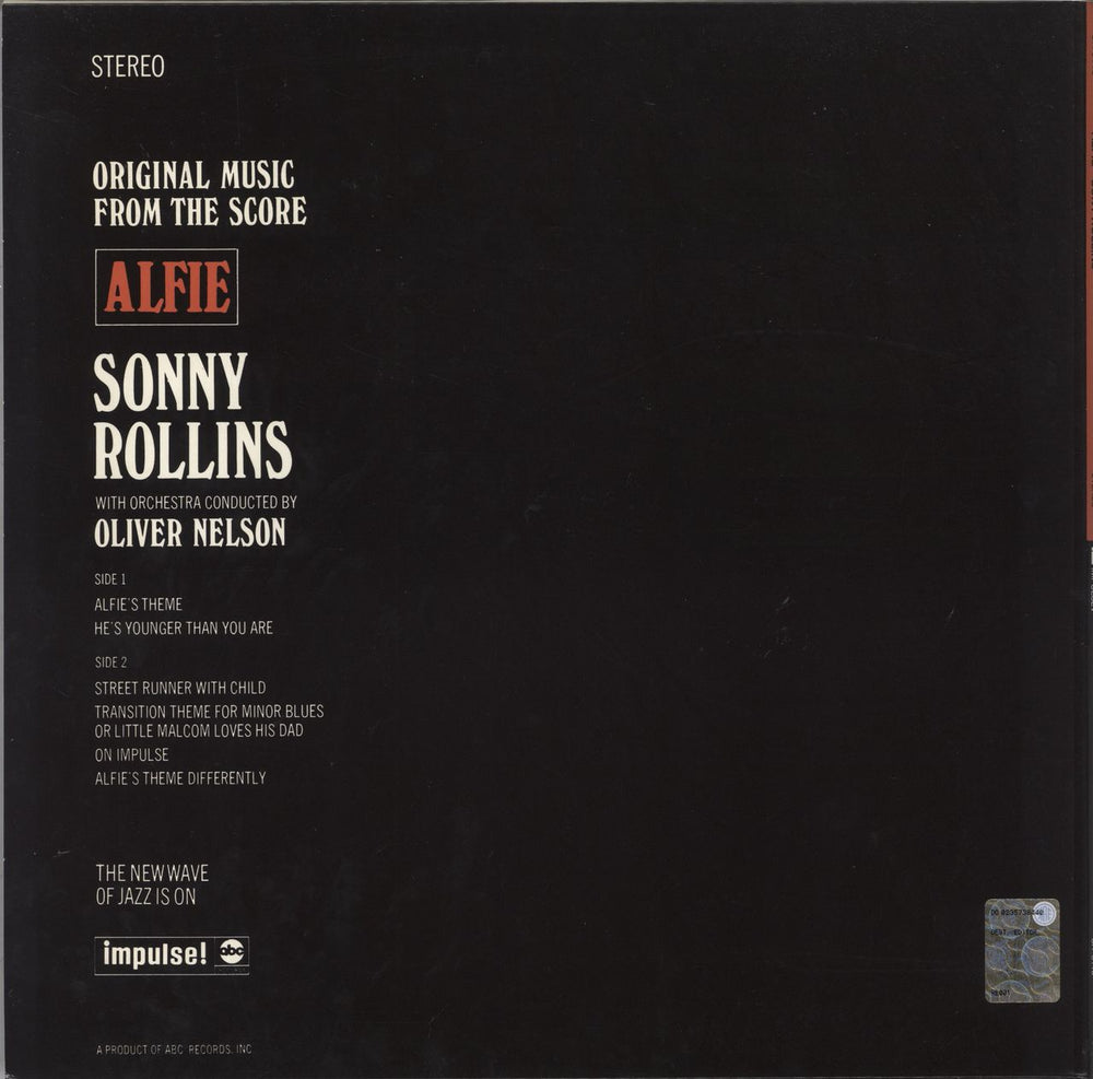 Sonny Rollins Alfie - 180gm Vinyl UK vinyl LP album (LP record)