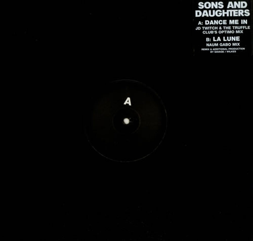 Sons And Daughters Dance Me In UK Promo 12" vinyl single (12 inch record / Maxi-single) RUG196TP