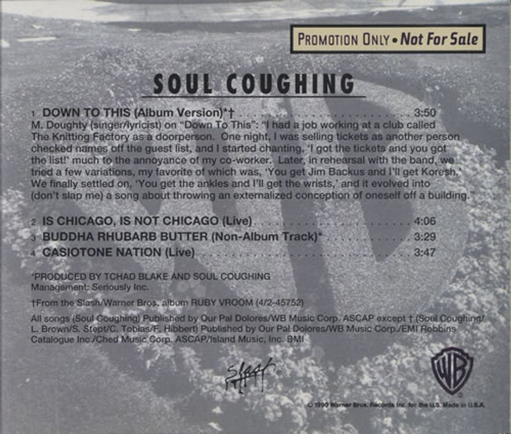 Soul Coughing Down To This US Promo CD single (CD5 / 5") PRO-CD-7382