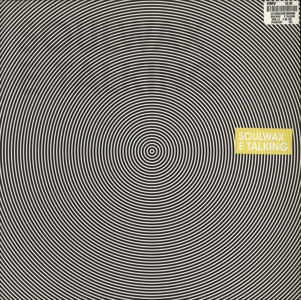 Soulwax E-Talking UK 12" vinyl single (12 inch record / Maxi-single) PIASB136T