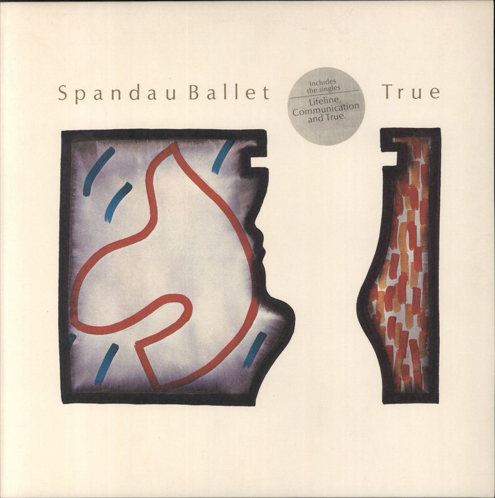 Spandau Ballet True - circular hype sticker UK vinyl LP album (LP record) CDL1403