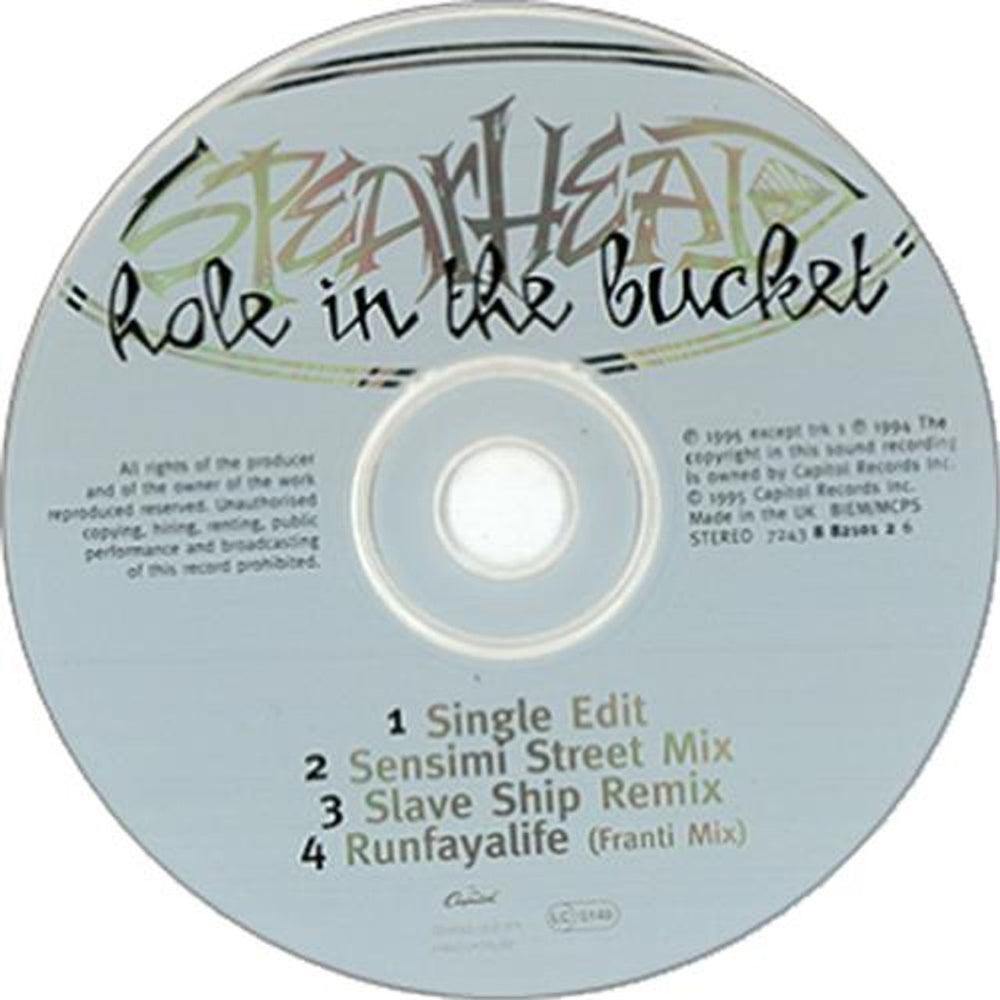 Spearhead Hole In The Bucket UK CD single (CD5 / 5") S-HC5HO48623