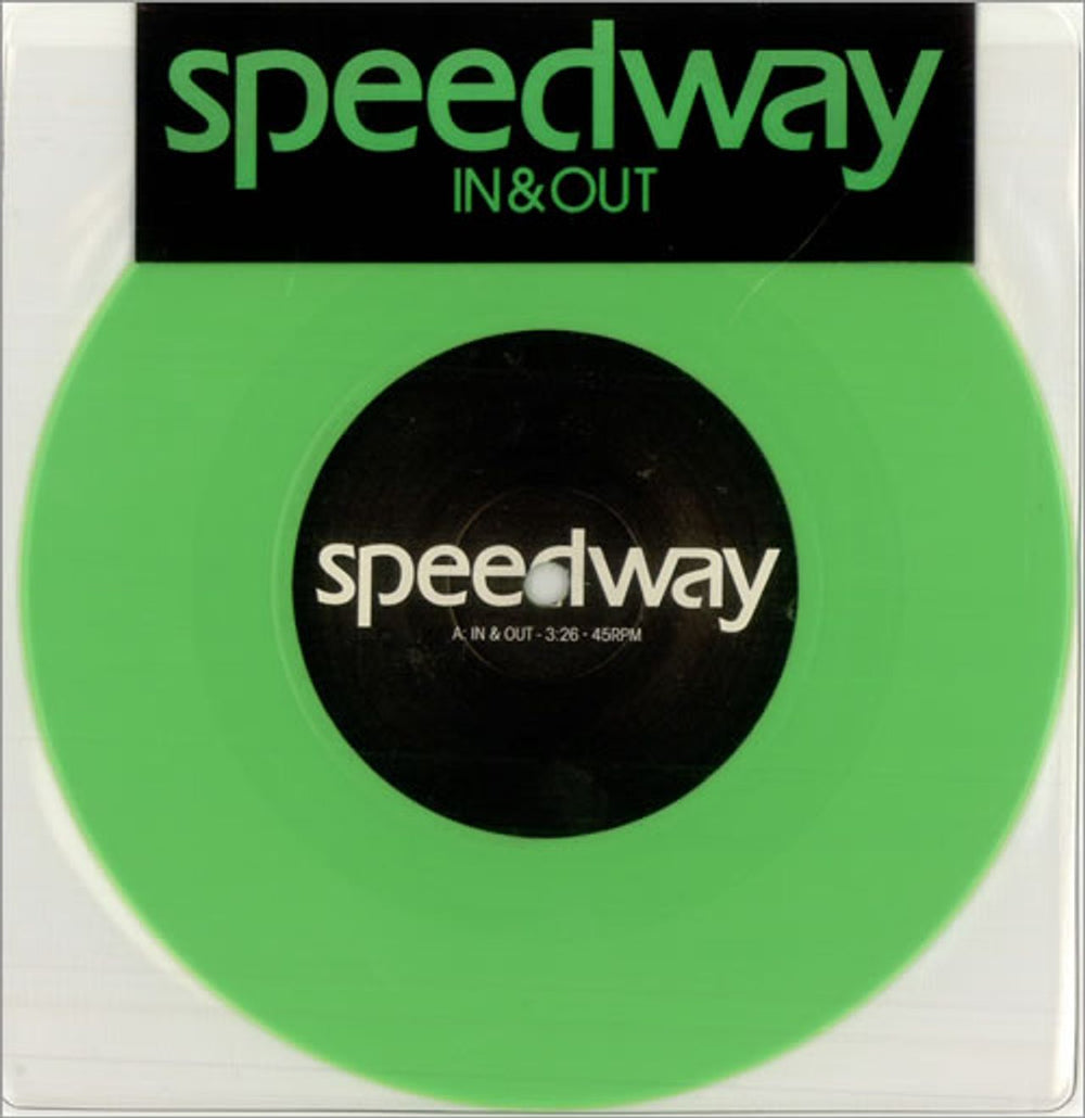 Speedway [2000s] In & Out - Green Vinyl UK 7" vinyl single (7 inch record / 45) SIN61