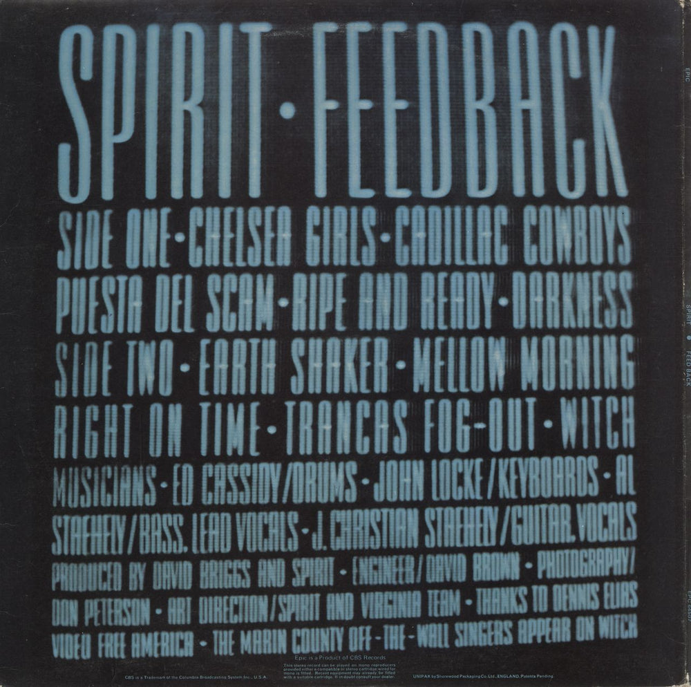 Spirit Feedback - 1st - EX UK vinyl LP album (LP record)