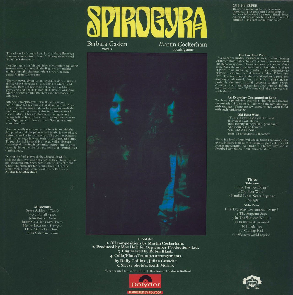 Spiro Gyra Bells, Boots And Shambles UK vinyl LP album (LP record)