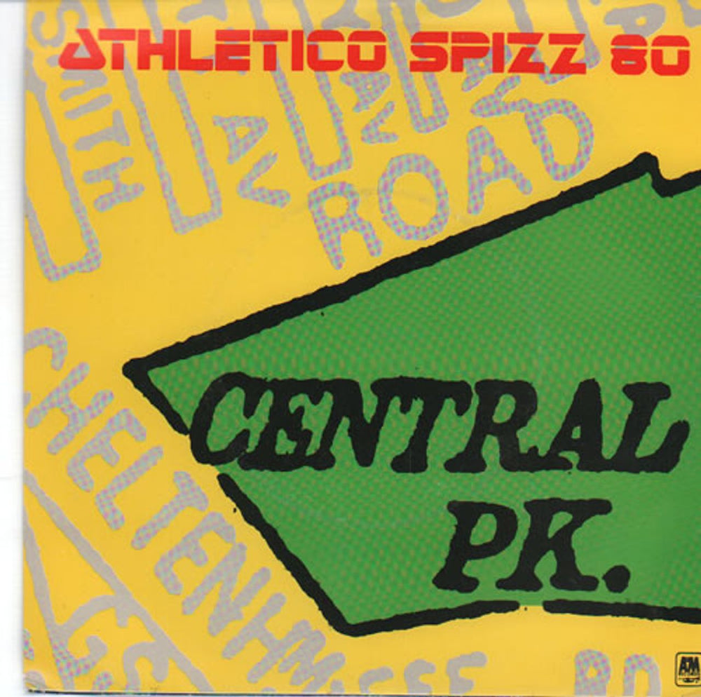 Spizz Central Park - A-Label + P/S UK Promo 7" vinyl single (7 inch record / 45) AMS7566