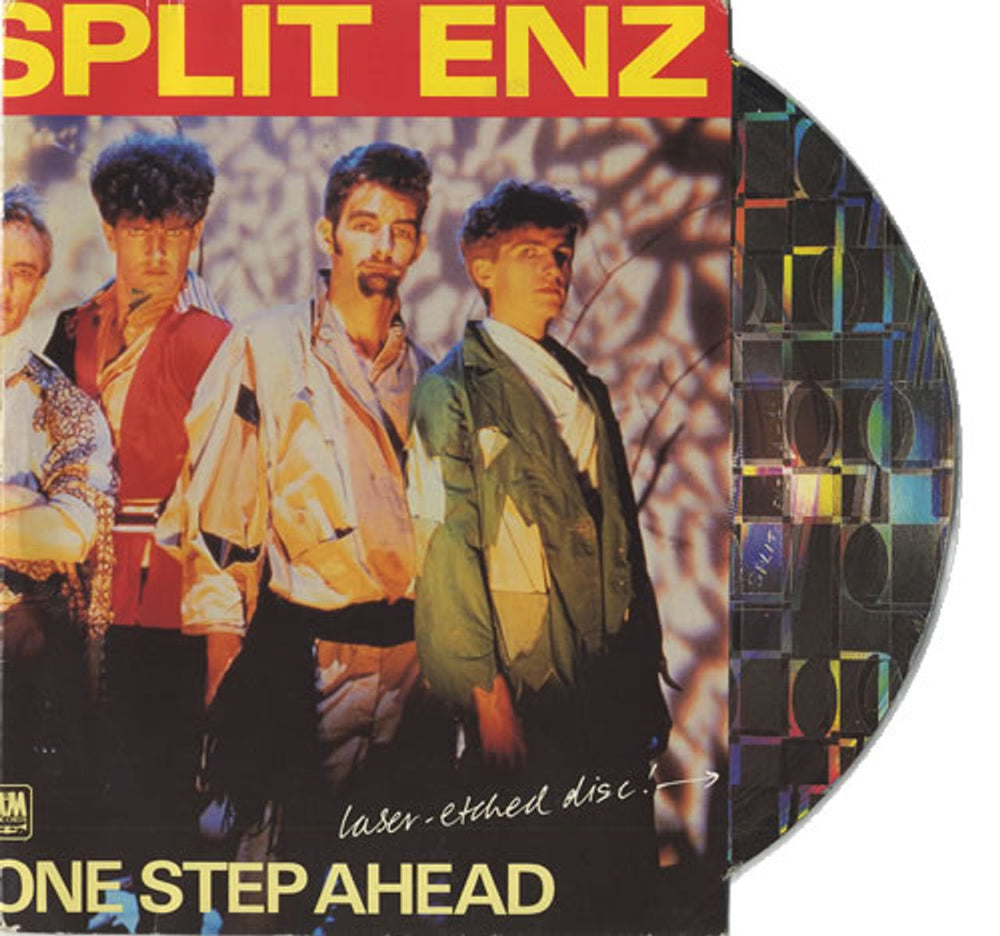 Split Enz One Step Ahead - Laser Etched UK 7" vinyl single (7 inch record / 45) AMS8146