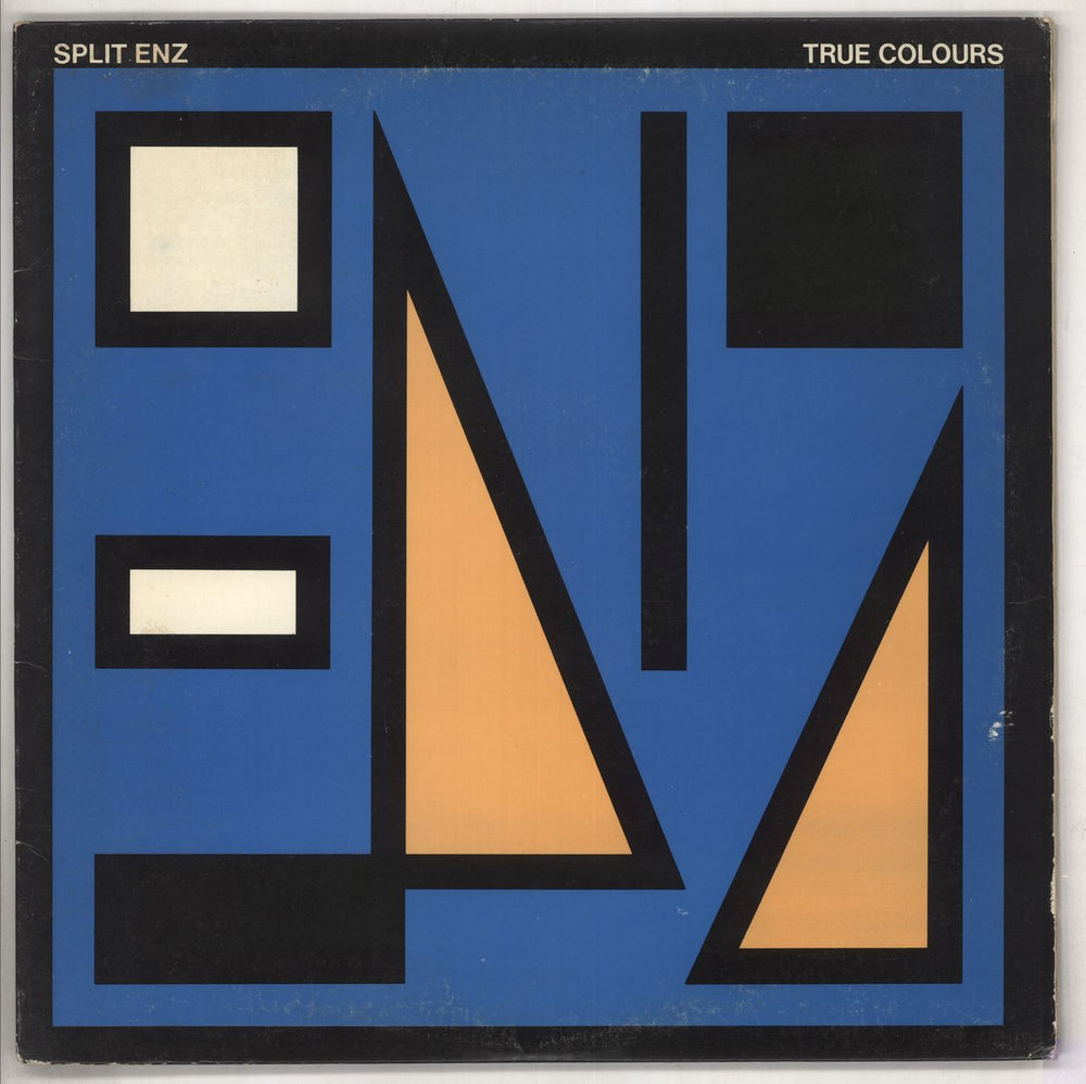 Split Enz True Colours - Laser Etched - Blue p/s - EX UK vinyl LP album (LP record) AMLH64822