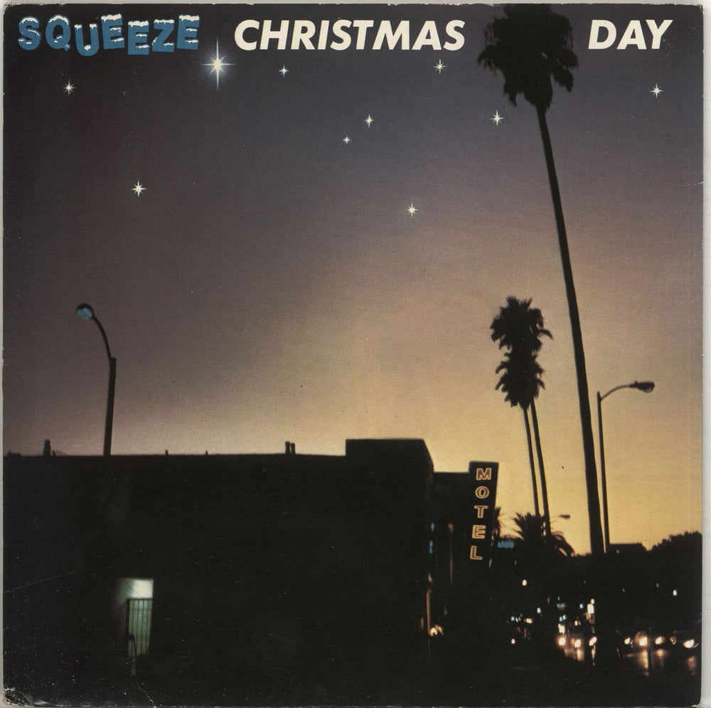 Squeeze Christmas Day - Black Vinyl UK 7" vinyl single (7 inch record / 45) AMS7495