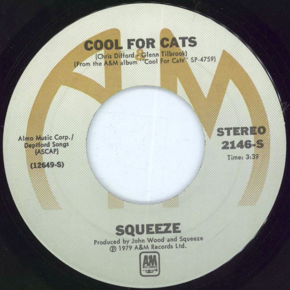 Squeeze Cool For Cats US 7" vinyl single (7 inch record / 45) 2146-S