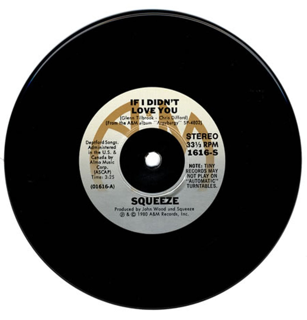 Squeeze If I Didn't Love You - 5" Record US 5" vinyl single (5 inch record) SQU05IF42613