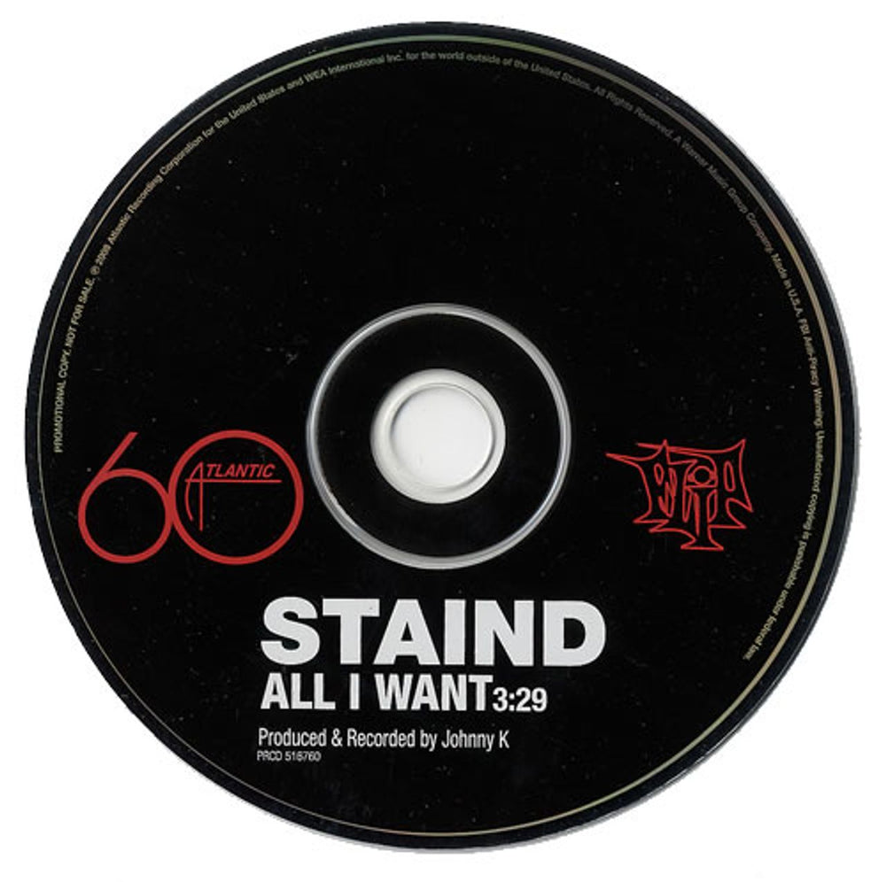 Staind All I Want US Promo CD single (CD5 / 5") PRCD516760