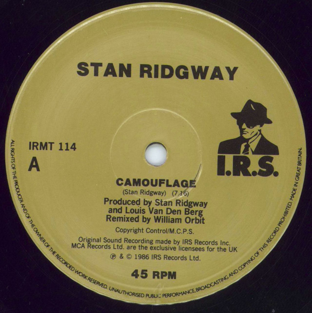 Stan Ridgway Camouflage UK 12" vinyl single (12 inch record / Maxi-single) SRG12CA102221