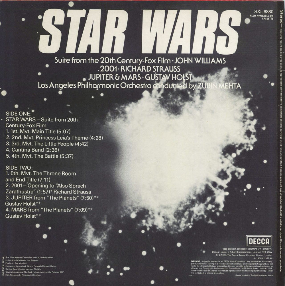 Star Wars Star Wars · 2001 · Jupiter · Mars UK vinyl LP album (LP record)