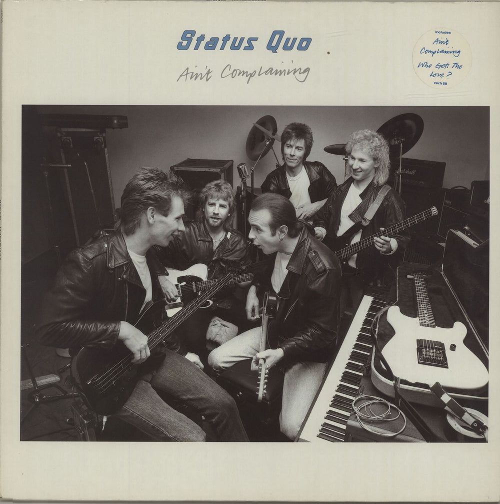 Status Quo Ain't Complaining + Merchandise insert UK vinyl LP album (LP record) VERH58