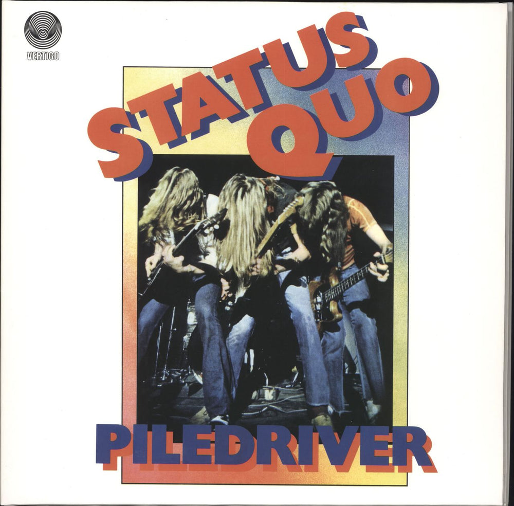 Status Quo Piledriver - Blue Vinyl UK vinyl LP album (LP record) 5738263