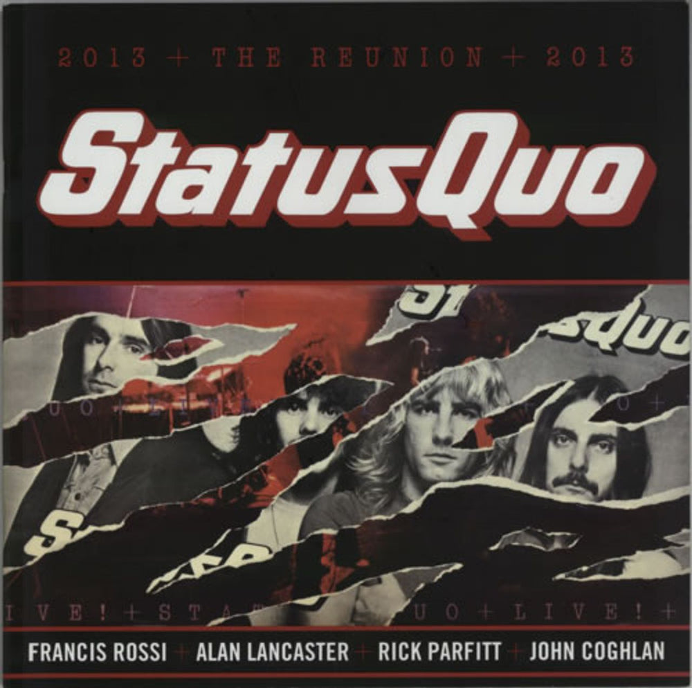 Status Quo The Reunion 2013 UK tour programme TOUR PROGRAMME