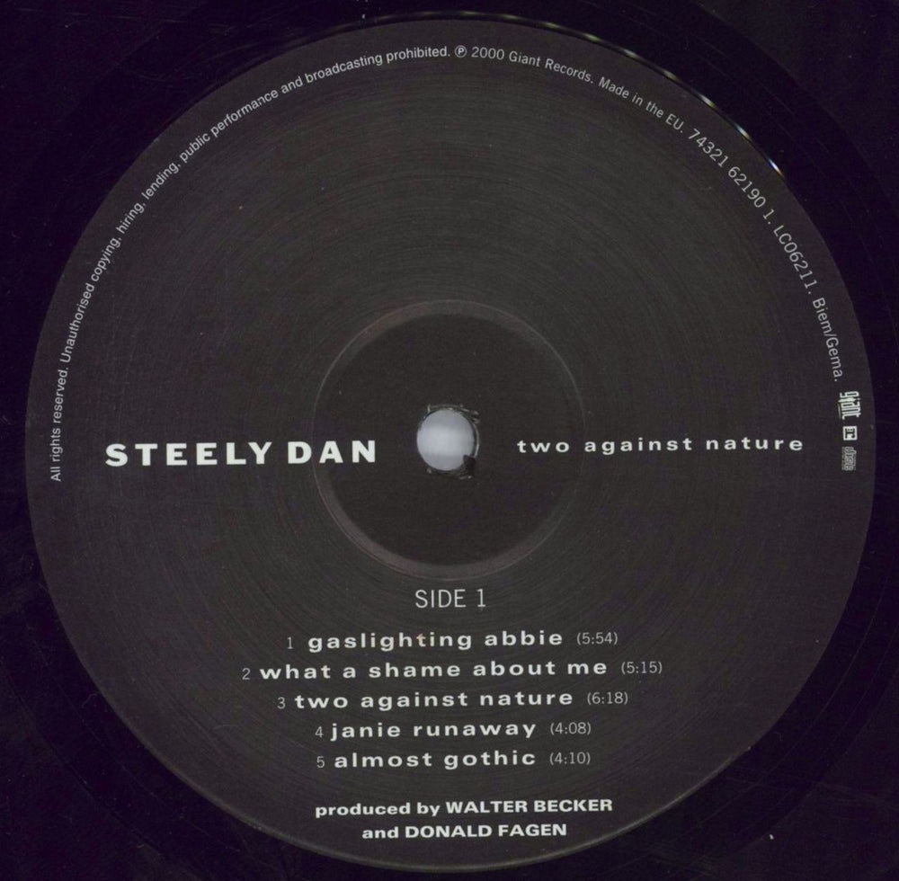 Steely Dan Two Against Nature UK vinyl LP album (LP record) S-DLPTW820815