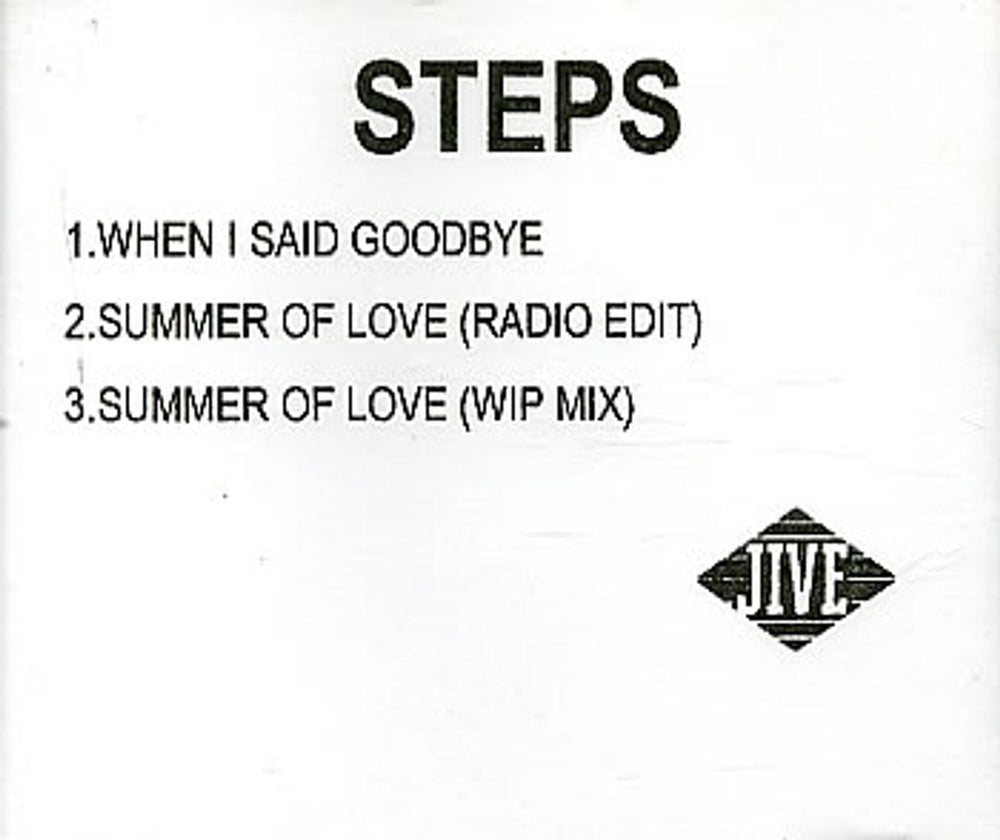 Steps When I Said Goodbye UK Promo CD-R acetate CD-R ACETATE