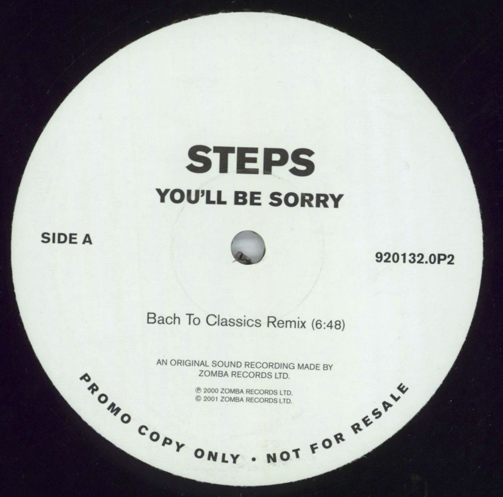 Steps You'll Be Sorry UK Promo 12" vinyl single (12 inch record / Maxi-single) 920132.0P2