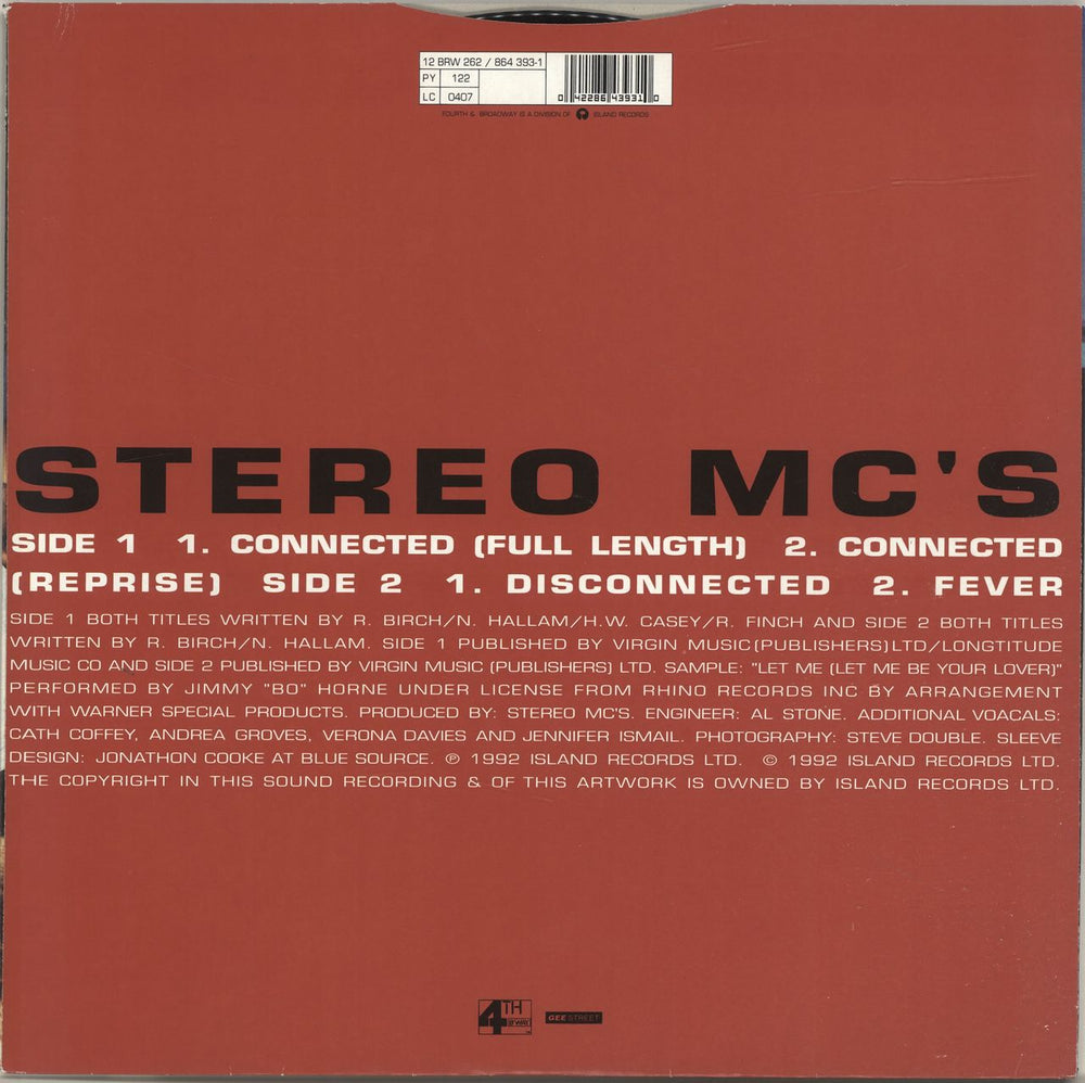 Stereo MCs Connected UK 12" vinyl single (12 inch record / Maxi-single) 042286439310