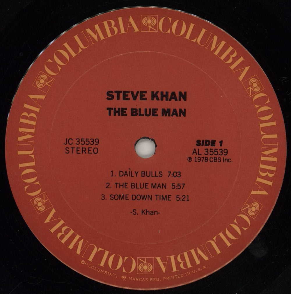 Steve Khan The Blue Man US vinyl LP album (LP record) KHNLPTH757043