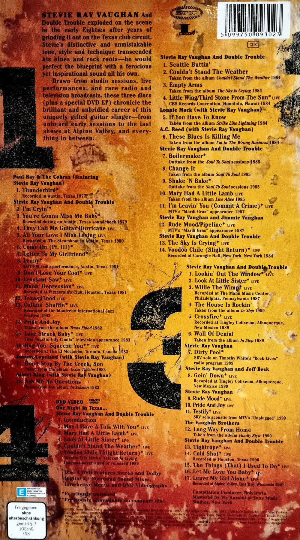 Stevie Ray Vaughan S.R.V. UK CD Album Box Set