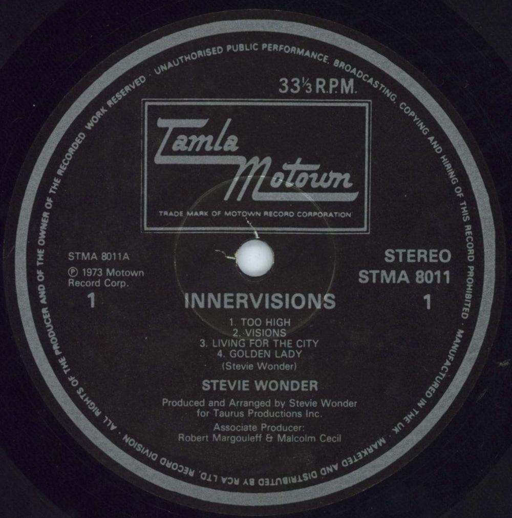 Stevie Wonder Innervisions UK vinyl LP album (LP record) STWLPIN814758