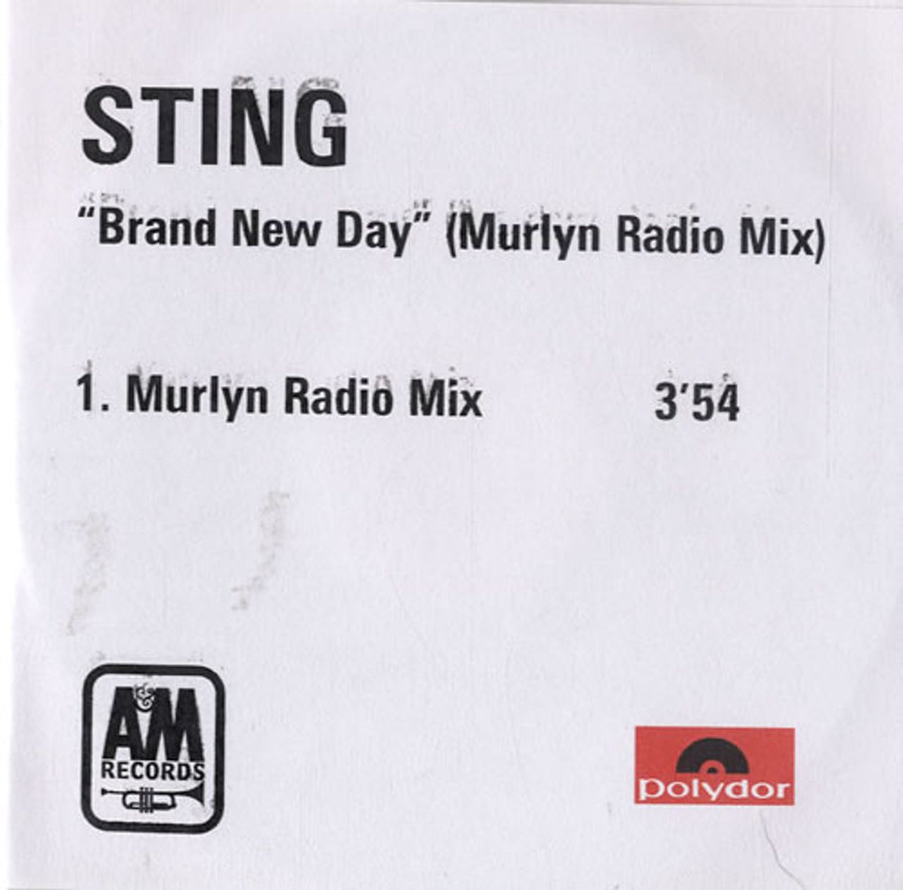 Sting Brand New Day - Murlyn Radio Mix UK Promo CD-R acetate CDR