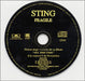 Sting Fragile Spanish Promo CD single (CD5 / 5") STIC5FR202309