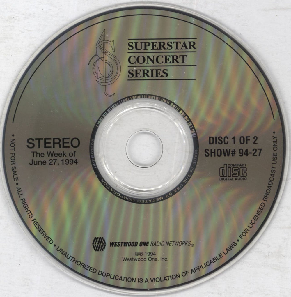 Sting Superstar Concert Series US 2 CD album set (Double CD) #94-27