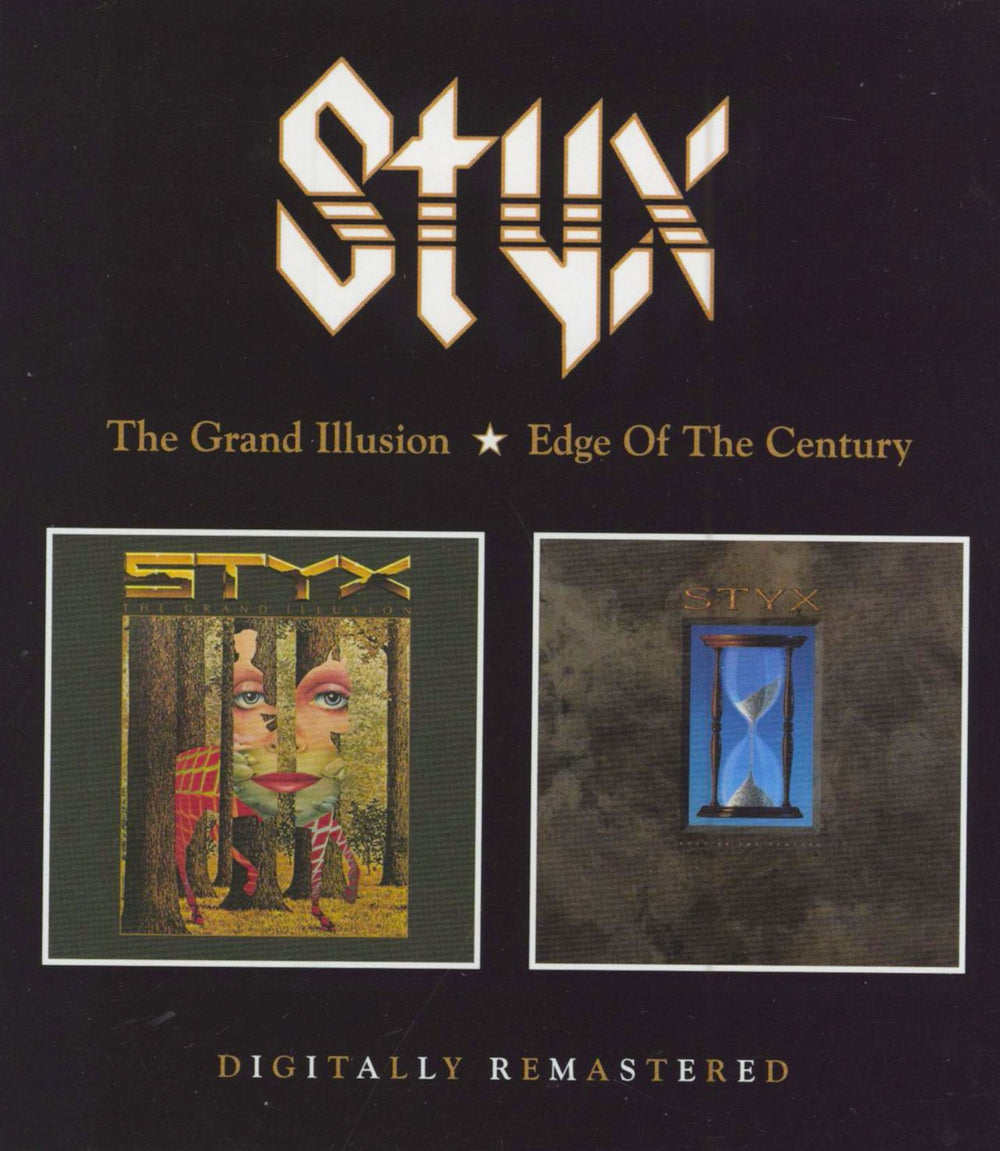 Styx The Grand Illusion / Edge Of The Century + Slipcase UK 2 CD album set (Double CD) BGOCD1395