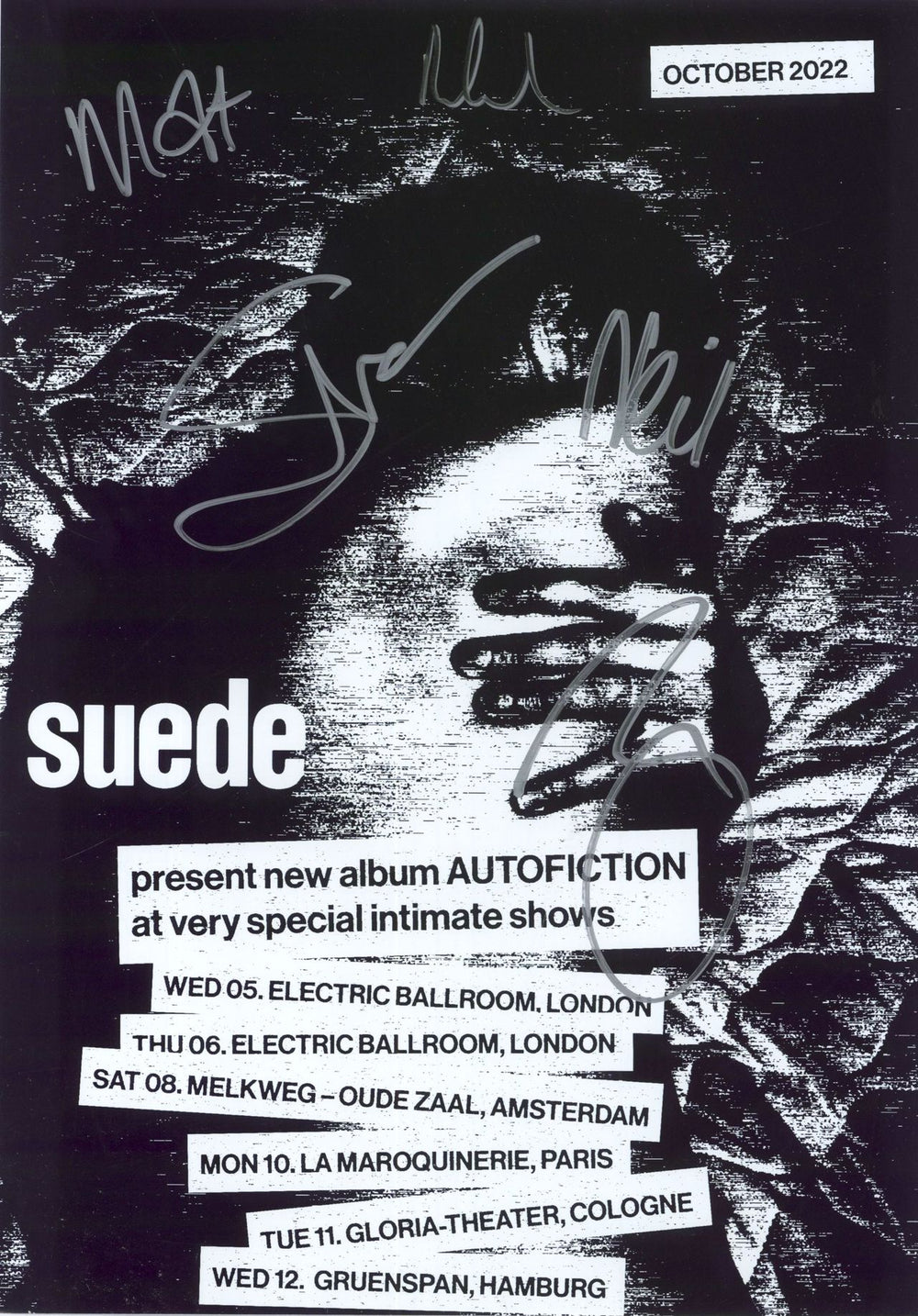 Suede Autofiction + CD & Autographed Insert UK vinyl LP album (LP record)