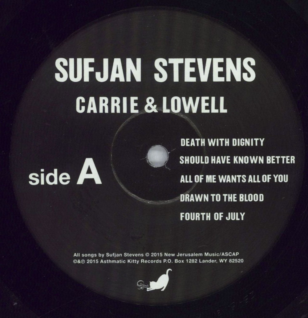 Sufjan Stevens Carrie & Lowell - 1st US vinyl LP album (LP record) SUJLPCA826767