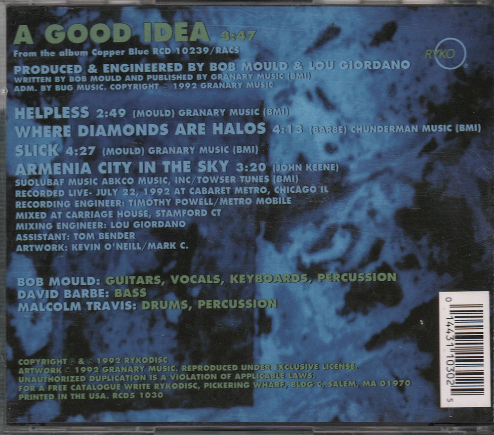 Sugar (90s) Good Idea US CD single (CD5 / 5") SGRC5GO11711