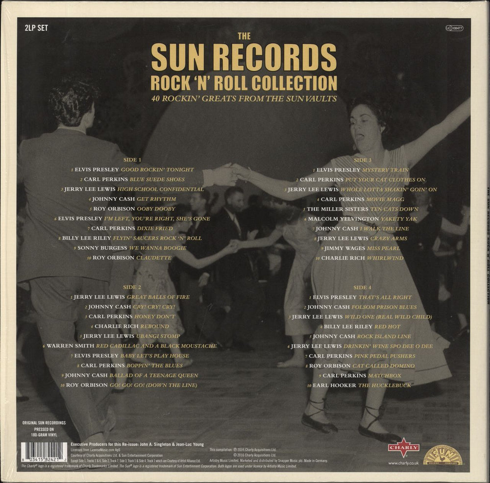 Sun Records The Sun Records Rock 'n' Roll Collection - Orange Vinyl UK 2-LP vinyl record set (Double LP Album) 803415824212