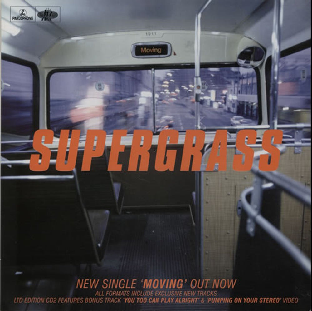 Supergrass Moving UK Promo display PROMO DISPLAY