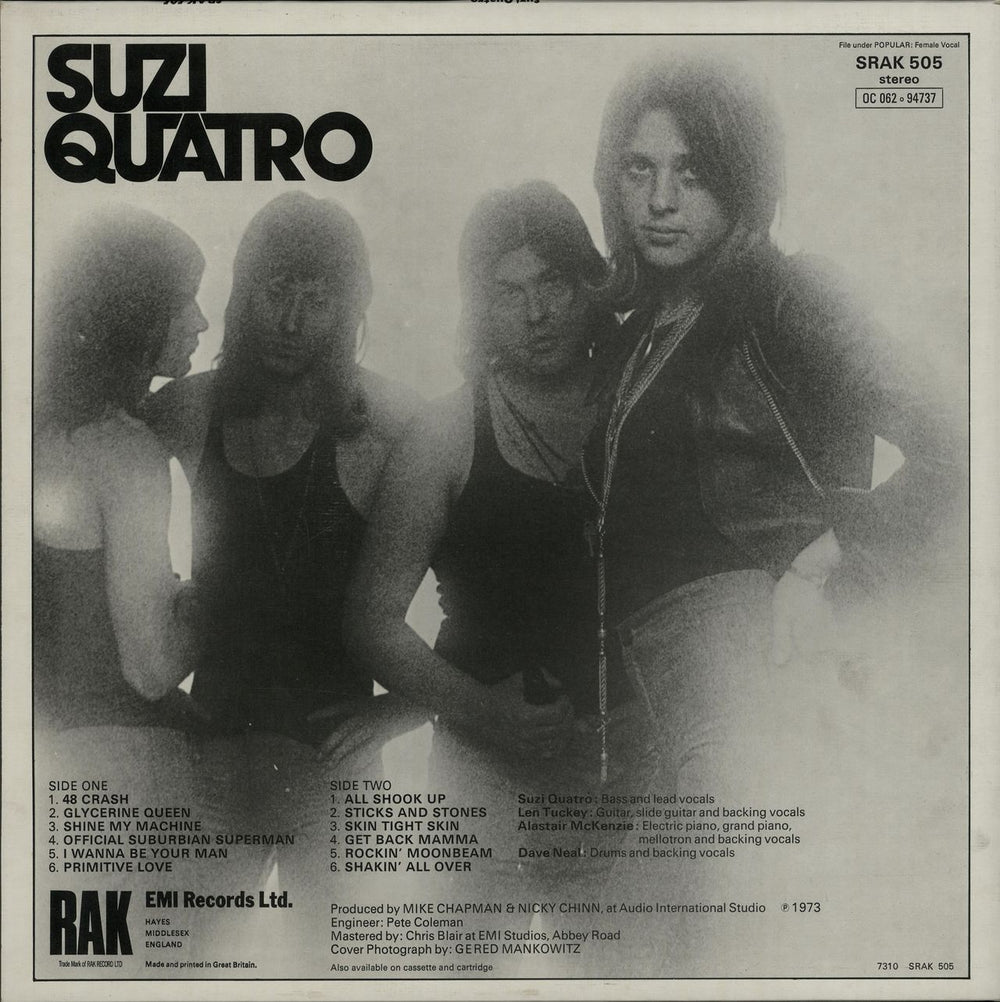 Suzi Quatro Suzi Quatro - 1st UK vinyl LP album (LP record) SUZLPSU211398