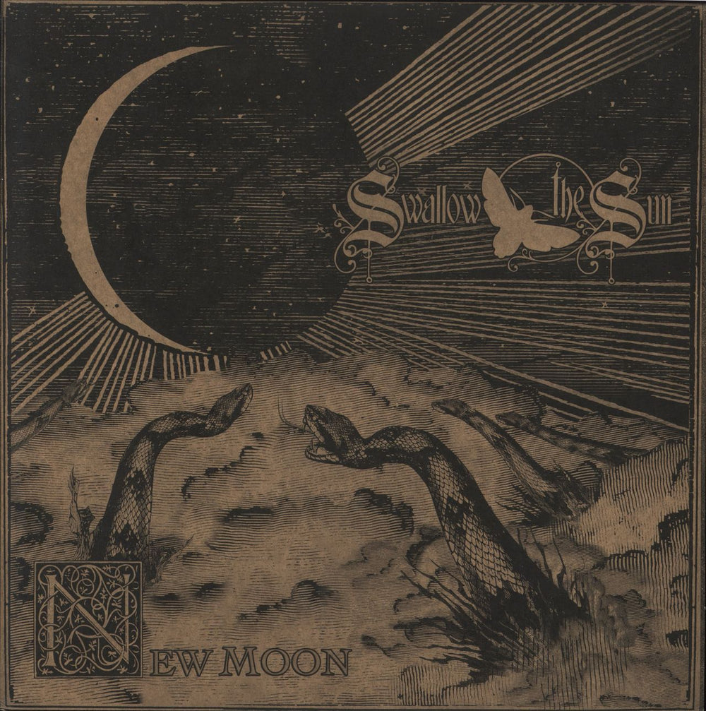 Swallow The Sun New Moon - Reissue - Solar Flare Vinyl Finnish 2-LP vinyl record set (Double LP Album) SVR088